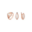 Conjunto Marquise em filigrana de dois tons em ouro rosa