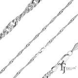 クラシック シンガポール シングル リンク 14K ゴールド、ツートン、18K ゴールド チェーン