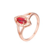 Anéis solitários de ouro rosa Marquise