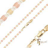 {カスタマイズ} フラット ファンシー カタツムリ リンク ハンマー加工された 2 トーン チェーン、14K ゴールド、ローズゴールドメッキ
