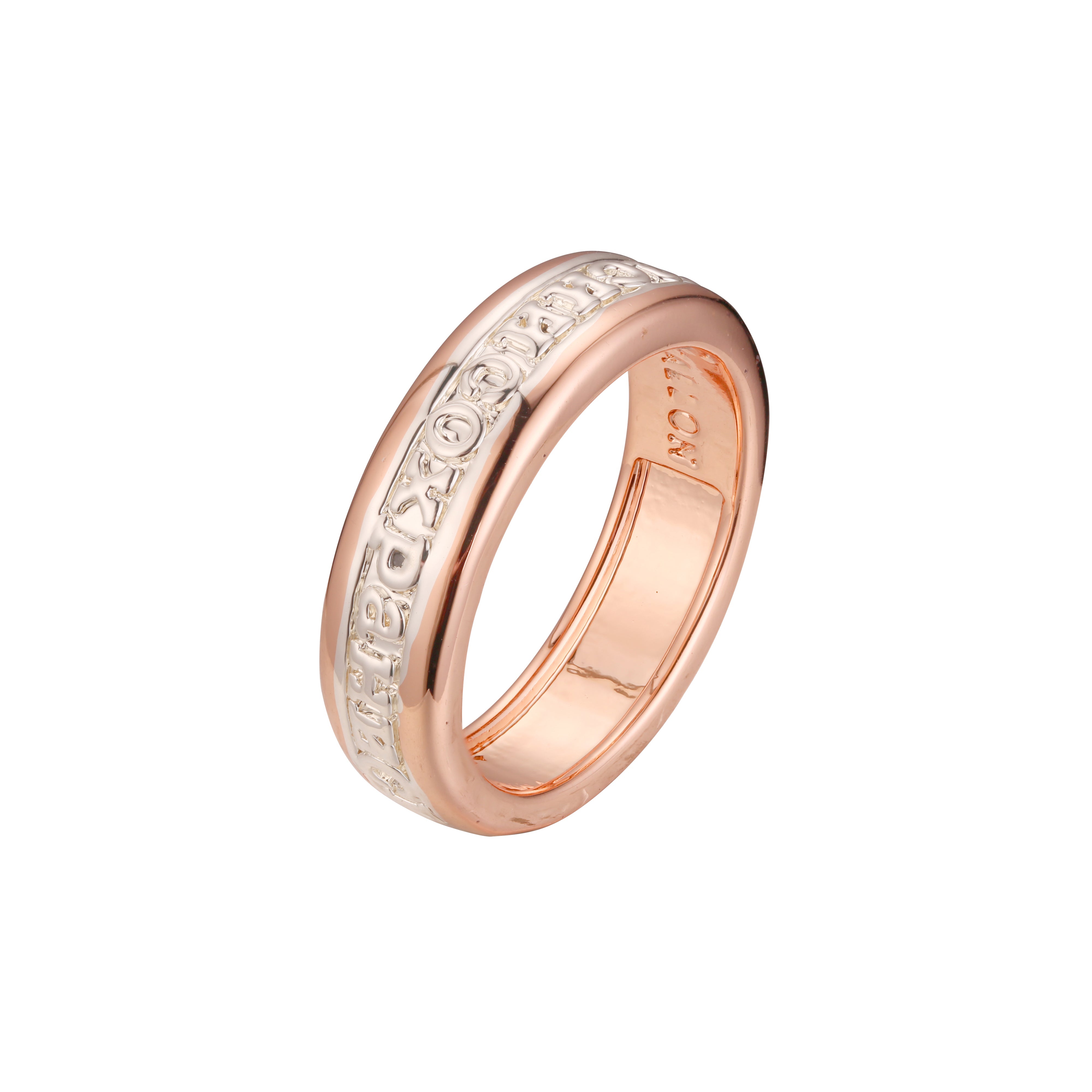 玫瑰金双色存和存戒指