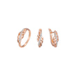 Rose Gold two tone fishbone design set
