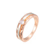 Rose Gold two tone solitaire rings