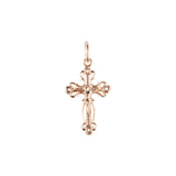 🔥 Eastern Orthodox Russian budded pendant in Rose Gold, White Gold plating colors