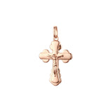 🔥 Eastern Orthodox Russian budded pendant in Rose Gold, White Gold plating colors