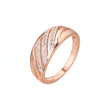 Zweifarbige Solit?r-Blumen-Halo-Ringe aus Ros¨¦gold