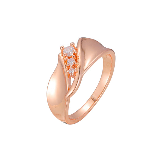 Anéis de balanço aqua de ouro rosa