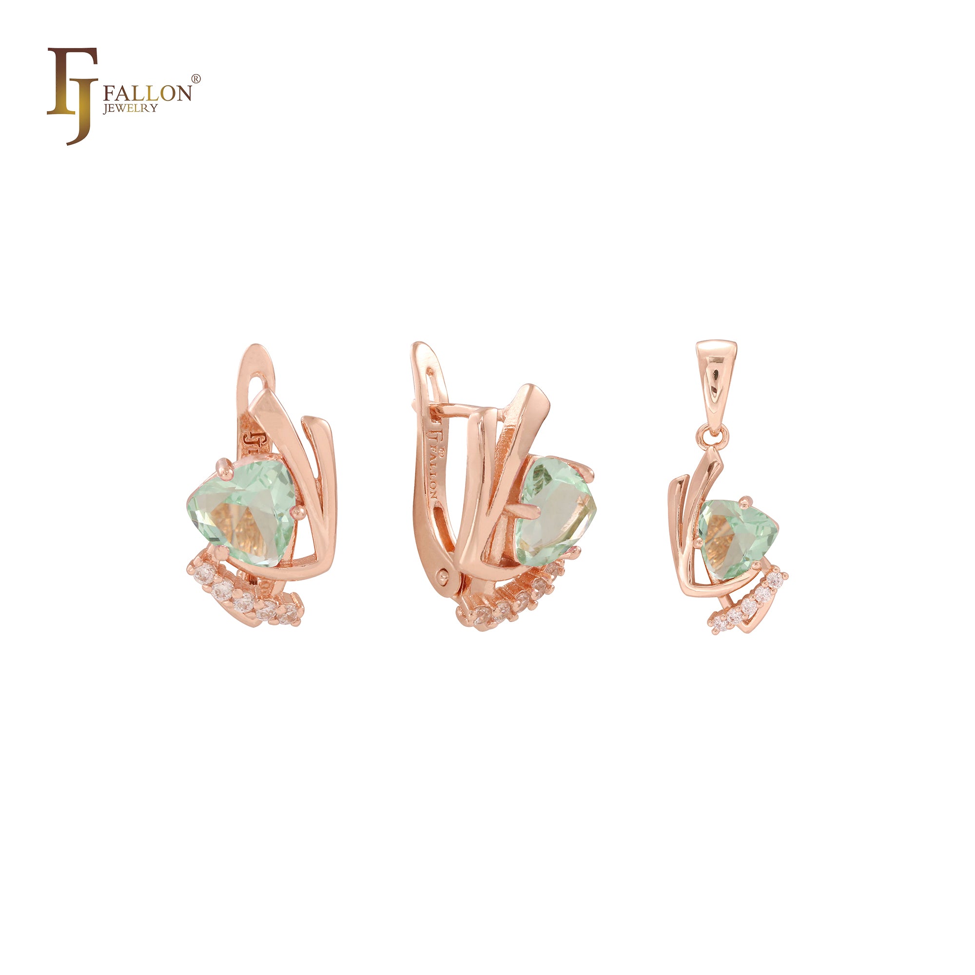 Conjunto Ouro Rosa com Pingente