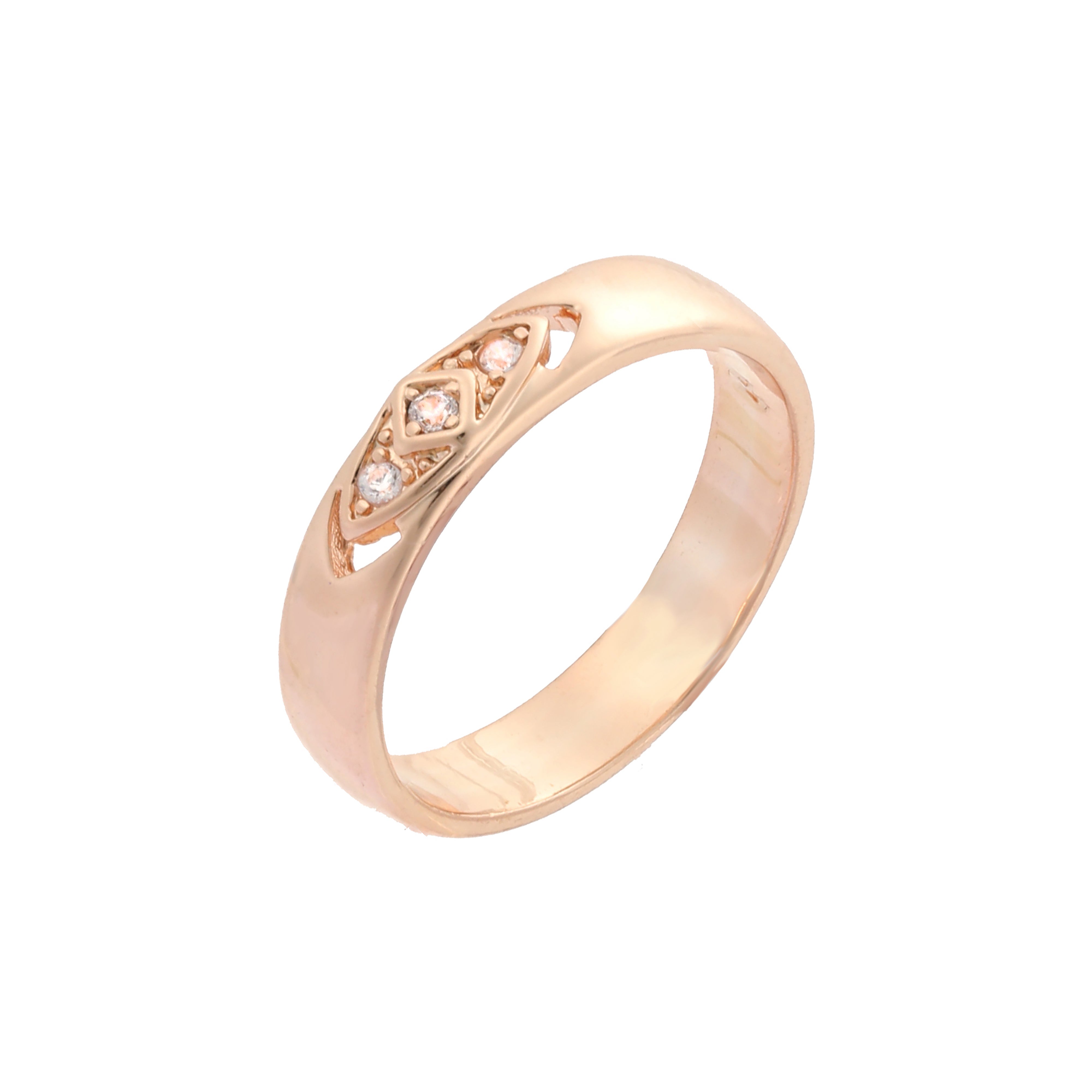 .Solitärringe aus Roségold, 14 Karat Gold, zweifarbige Beschichtung
