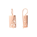 Brincos de gancho de arame em ouro 14K, cores banhadas a ouro rosa