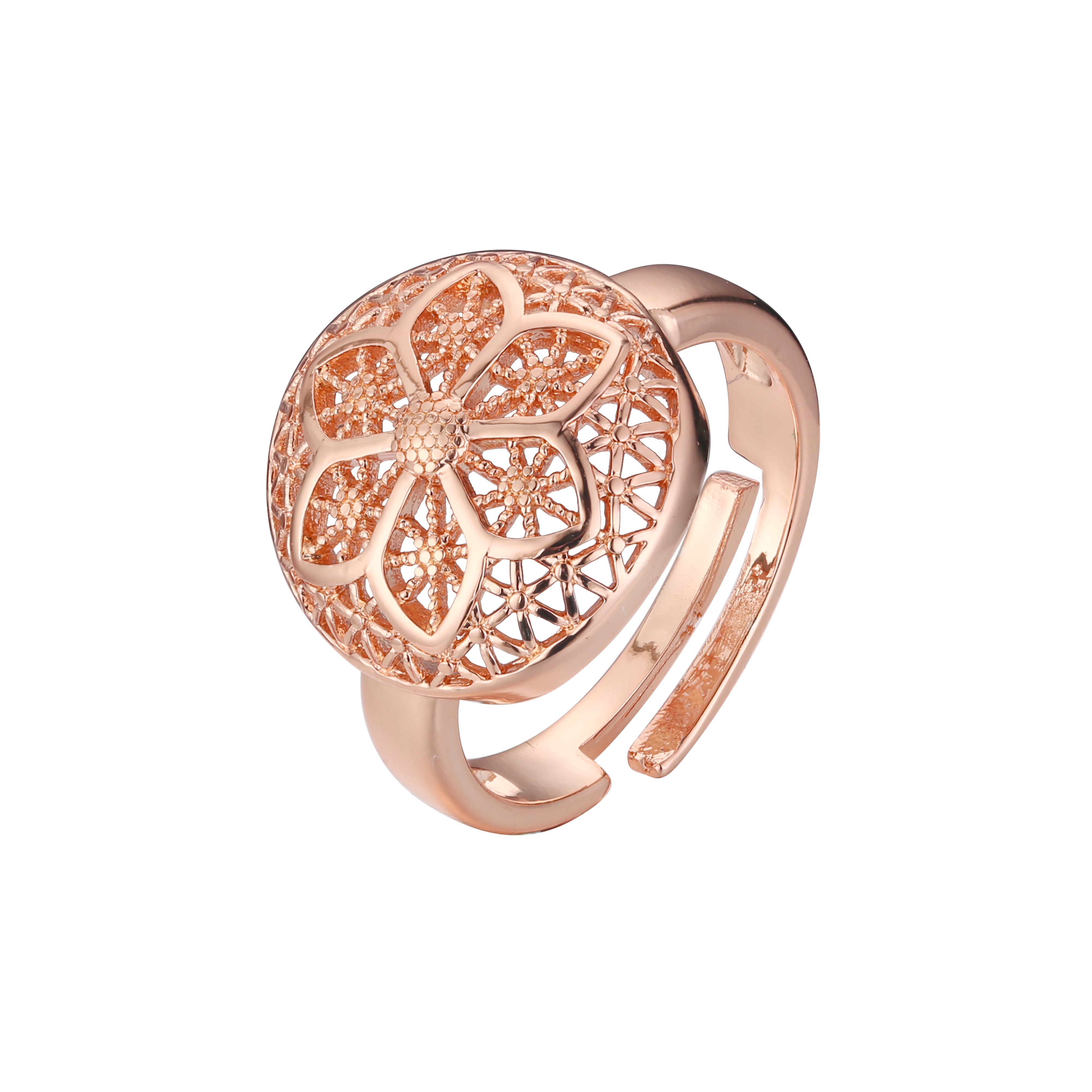Open rings in 14K Gold, Rose Gold plating colors