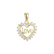 14K 金、18K 金、镀玫瑰金颜色的 Love and heart 簇状吊坠