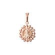 Saint Matrona 玫瑰金吊坠，14K 镀金颜色