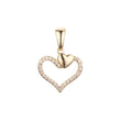 Heart in heart cluster cz pendant in Rose Gold, 14K Gold, 18K Gold two tone plating colors