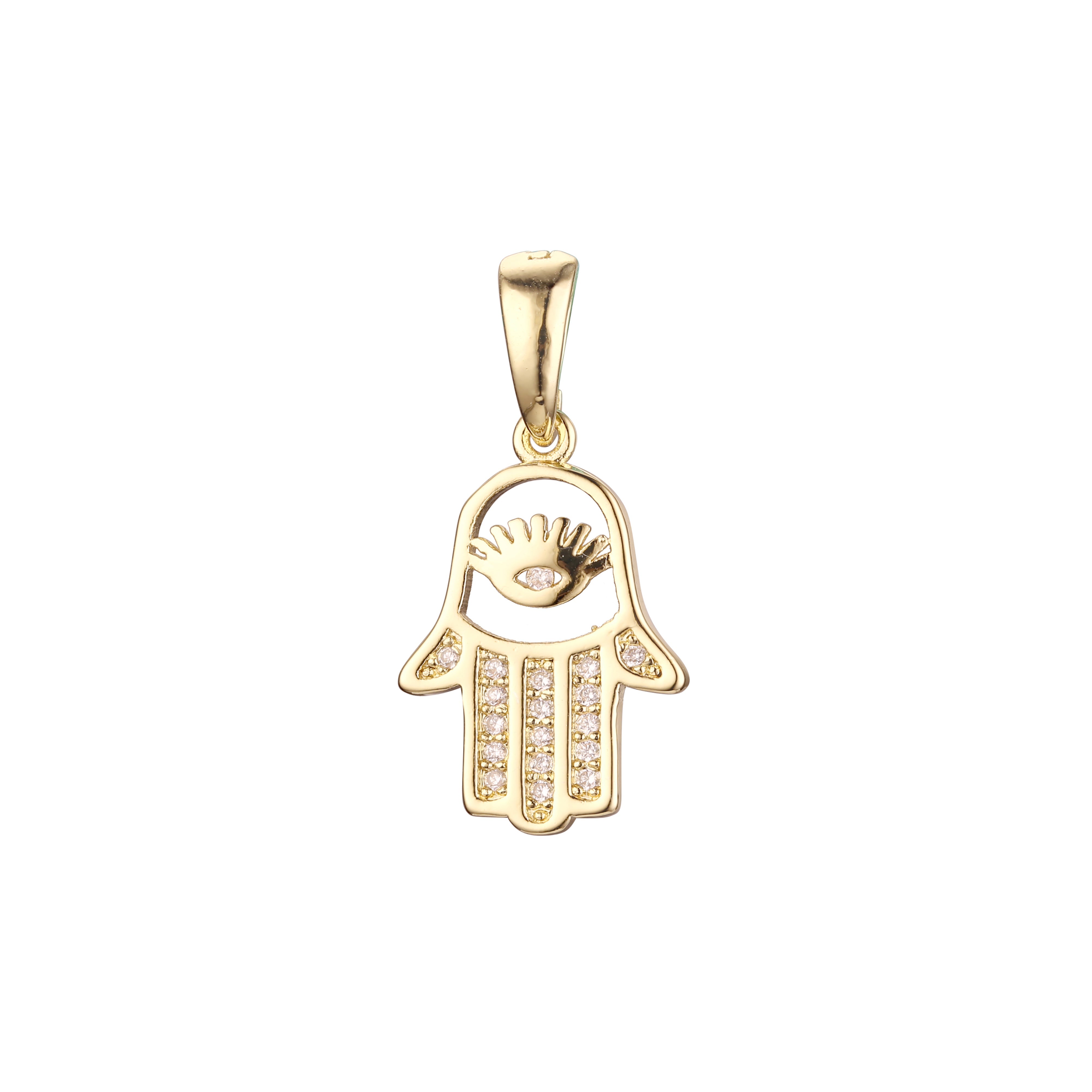 14K ゴールド ハムサ ペンダント