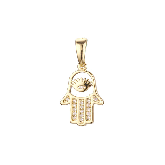 14K ゴールド ハムサ ペンダント