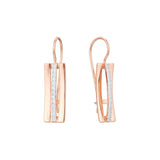 Brincos de gancho de arame em ouro 14K, ouro rosa, duas cores de revestimento