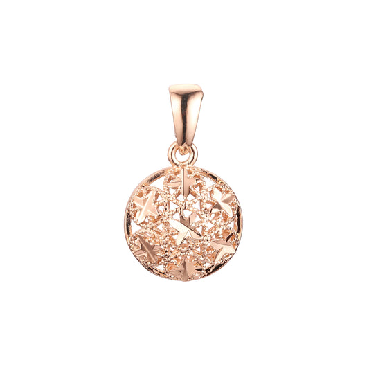 Kaleidoscope of stars pendant in Rose Gold two tone, 14K Gold plating colors
