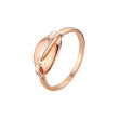 Ros¨¦goldene zweifarbige Ringe mit schlichtem Design