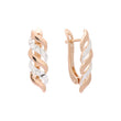 Rose Gold two tone earrings