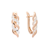 Rose Gold two tone earrings