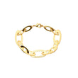 {Customize} Oval half hammered rolo link 18K Gold chains