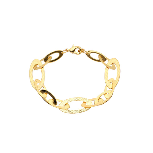 {カスタマイズ} オーバル ハーフハンマー ロロ リンク 18K ゴールド チェーン