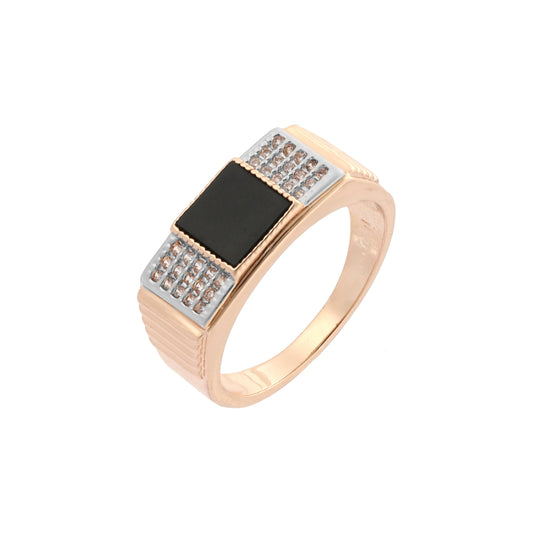 Men's rings in Rose Gold, two tone plating colors