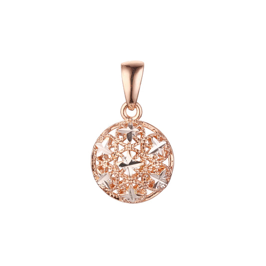 Kaleidoscope of stars pendant in Rose Gold two tone, 14K Gold plating colors