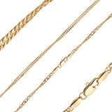 Doble eslabón cubano Oro 14K, Oro 18K, Cadenas Oro Blanco