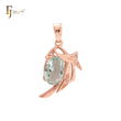 Rose Gold Solitaire Oval CZ Pendant
