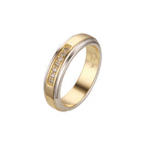Zweifarbige Solit?rringe aus Ros¨¦gold mit Pflastersteinen