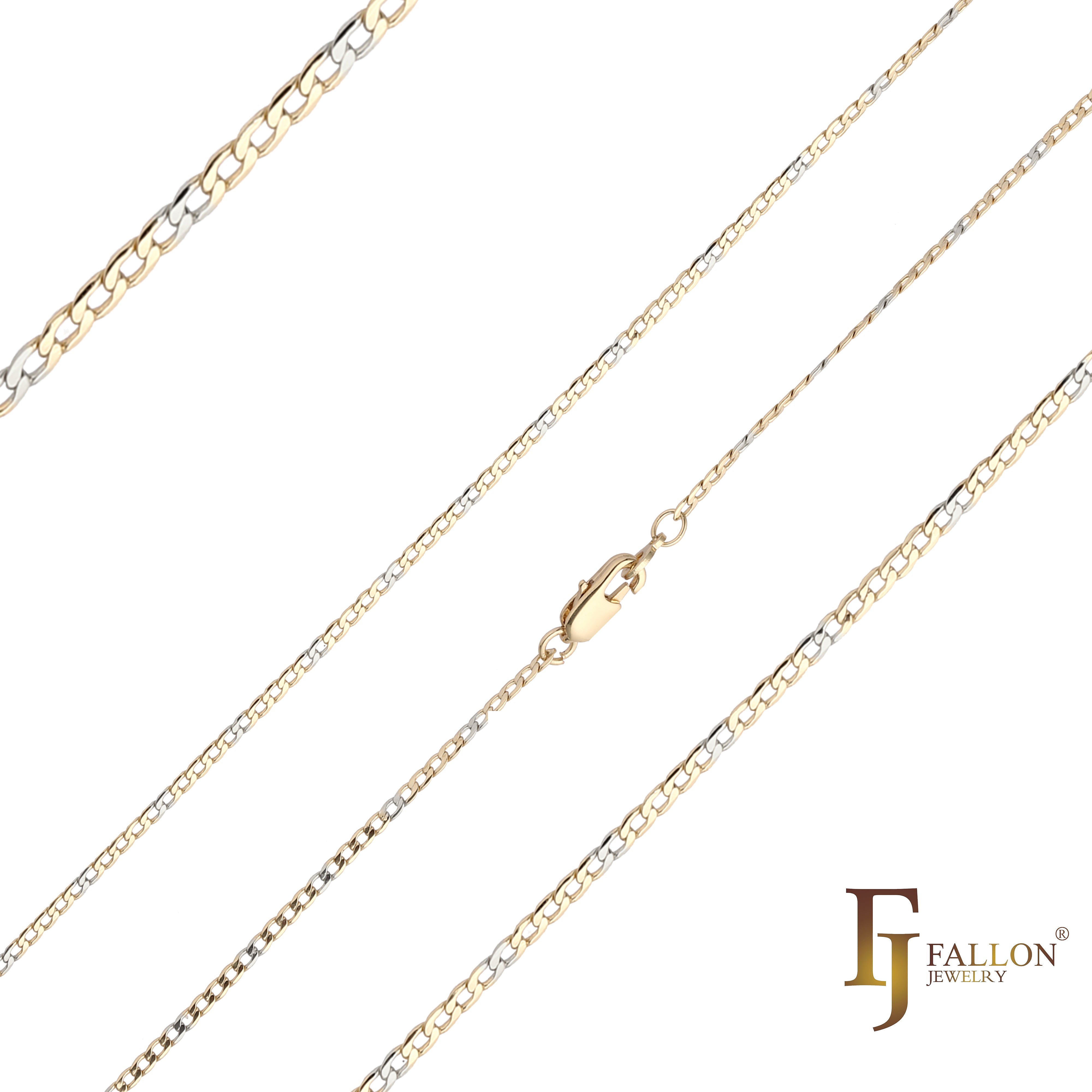 🔥 Classic Curb link chains plated in 14K Gold two tone