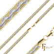 {カスタマイズ} 14K ゴールド、ローズゴールド、ツートーンメッキのフラット スネーク チェーン
