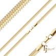Cadenas de serpiente enchapadas en Oro 14K, oro rosa, dos tonos.