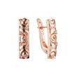 Cluster earrings in 14K Gold, Rose Gold plating colors