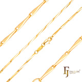 Elegante, zweifarbige, klassische Gerstenkorn-Gliederketten aus Roségold