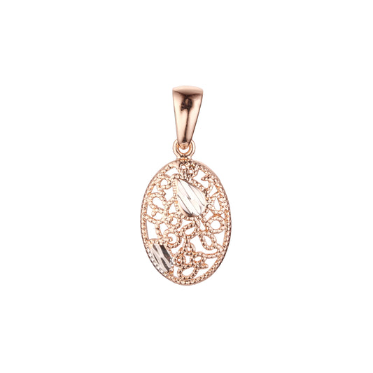 Rose Gold in 2 colors pendant in a kaleidoscope