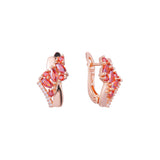 Cluster earrings in 14K Gold, Rose Gold, two tone plating colors
