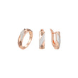 Rose Gold two tone fashion paving stones set
