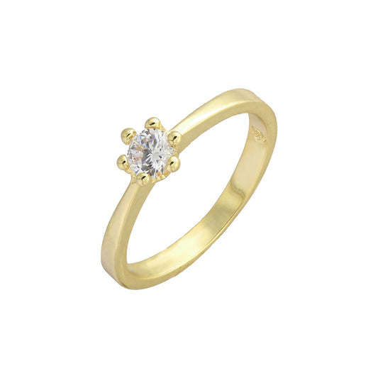 Anillos Solitario en Oro de 18K, Oro Blanco, Baño de Oro de 14K colores