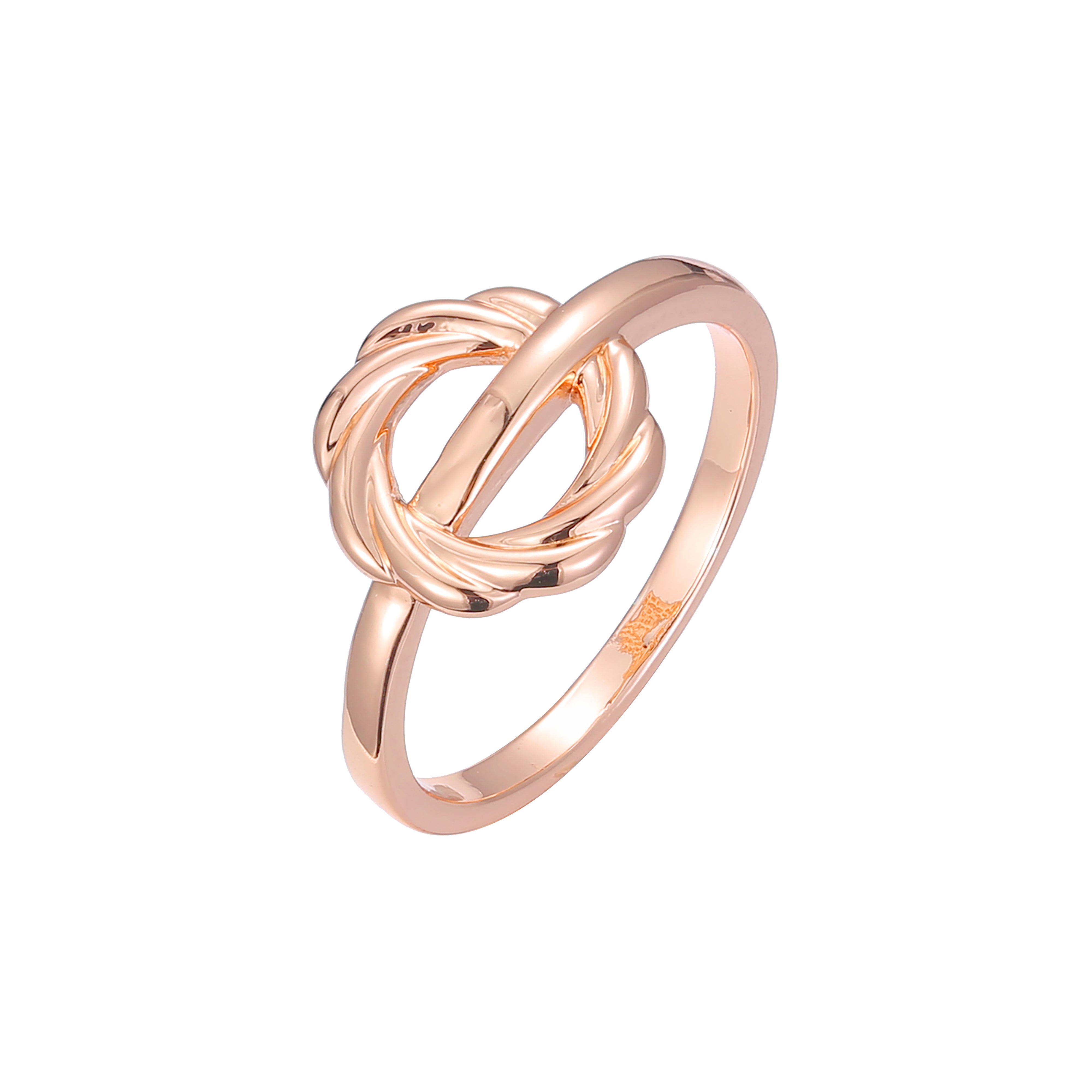 Rose Gold spiral circle rings