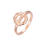 Rose Gold spiral circle rings