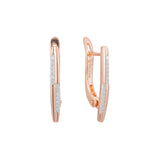 14K 金、玫瑰金耳环，双色