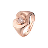 Open rings in 14K Gold, Rose Gold plating colors