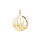 Islamic temple Pendant in Rose Gold, 14K Gold plating colors