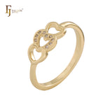 Ringe aus 14-karätigem Gold mit schlichtem Design