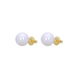 Aretes de perla en Oro de 14K, baño de Oro de 18K colores