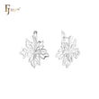 Maple leaves earrings in 14K Gold, Rose Gold plating colors