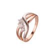 Zweifarbige Clusterringe aus Ros¨¦gold